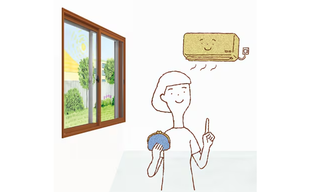　窓の断熱性を高めることで、室内の暖かさが逃げにくく、外の暑さも入りにくくなります。

　冷暖房の効率が上がるため、エアコンの使用を抑えやすくなり、毎月の光熱費の節約にもつながります。家計にやさしく、快適性も高められる窓リフォームです。
（参照元：LIXIL）